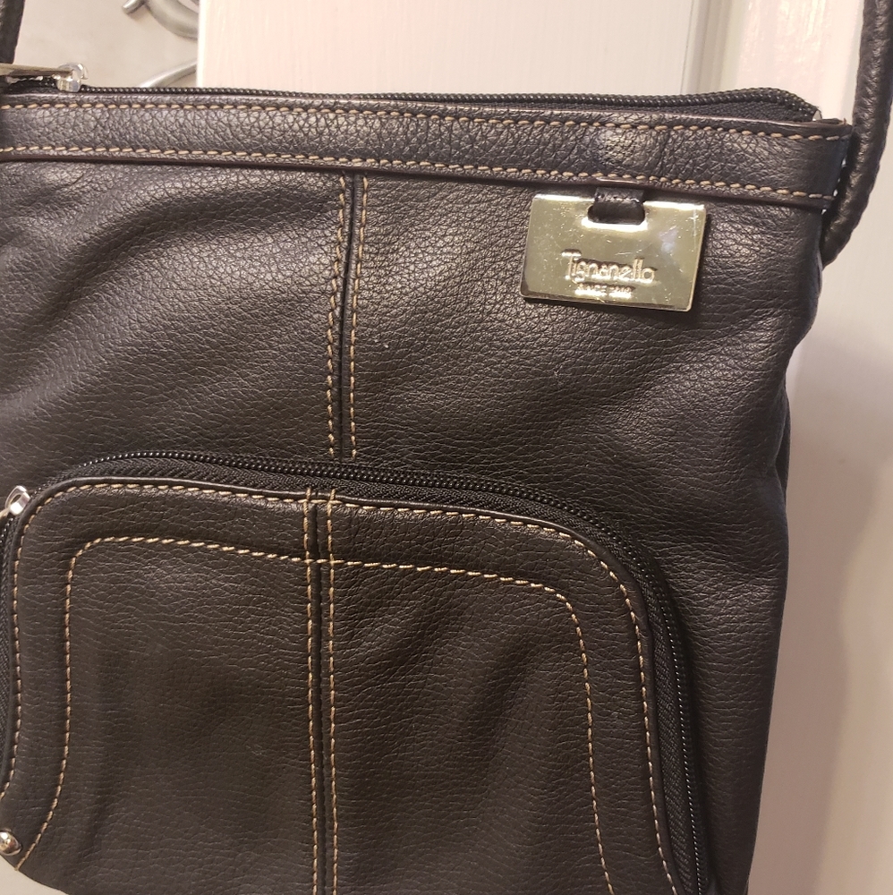 Tignanello black leather crossbody - Picture 2 of 9